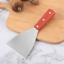 Axyaa Stainless Steel Spatula with Wooden Handle - BBQ Cooking Utensil