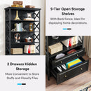 Axyaa Vertical File Cabinet with Shelves for Letter/Legal/A4 Size Files