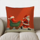 Axyaa Snowman Merry Christmas Pillow Cover for Sofa Bedroom Car