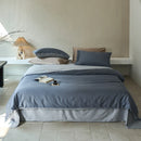 Axyaa Queen Duvet Cover Set - Lyocell/Cotton Mix, Natural Plant Fibers