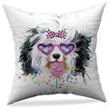 Axyaa Animal Print Pillowcase in Peach Skin Fabric - Modern Simple Cartoon Design