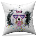 Axyaa Animal Print Pillowcase in Peach Skin Fabric - Modern Simple Cartoon Design