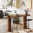 Axyaa 63" Bar Table with Pillar Legs, Rectangle Kitchen Counter Height Pub Table