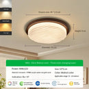 Axyaa LED Walnut Ceiling Lamp: Retro Aesthetic Wabi-sabi Master Bedroom Light