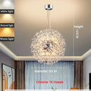 Axyaa Crystal Dandelion LED Chandelier: Modern Firefly Spark Ball Pendant Lamp