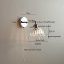 Axyaa Clear Glass Silver LED Wall Sconce, Adjustable Arm, Switch, E26 E27 Socket