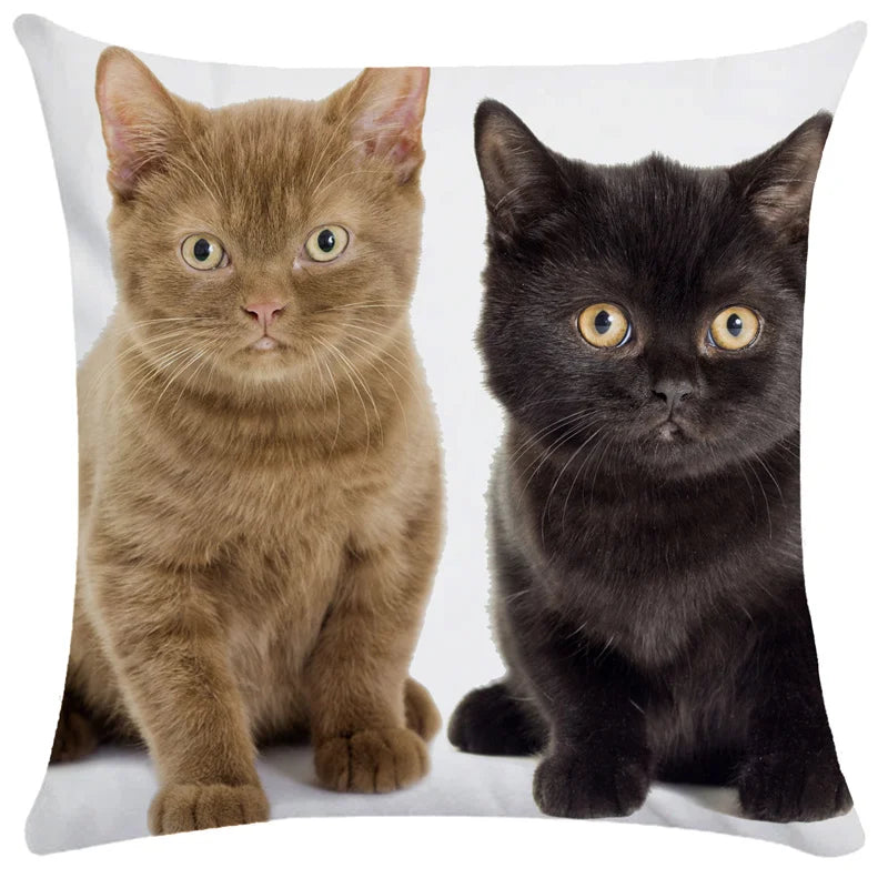 Axyaa Cute Cat Pillowcase Bubble Black  Kids Gift Decor Custom