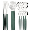 Axyaa 16-Piece Stainless Steel Cutlery Set Dinnerware Flatware Kitchen Tableware