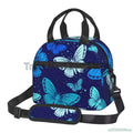 Axyaa Colorful Butterflies Insulated Lunch Bag with Shoulder Strap