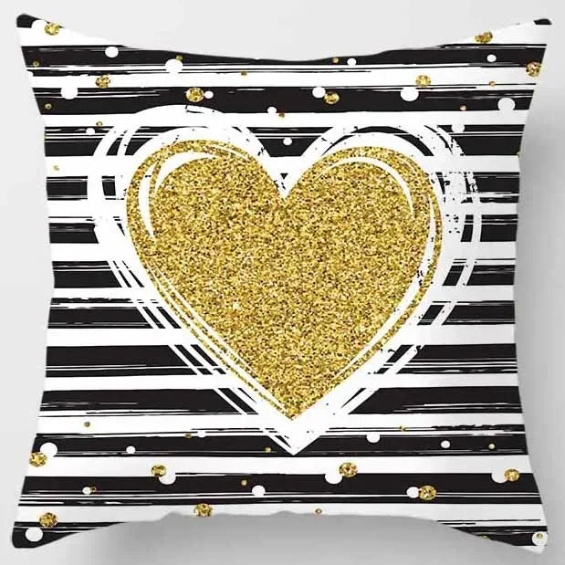 Axyaa Yellow Pink Pattern Square Pillowcase Home Decoration Cushion Cover