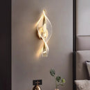 Axyaa LED Wall Sconce: Modern Design, Lustre Interior Lights, Gold/Black, Bedroom Mood Light
