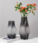 Axyaa Nordic Frost Glass Vase Modern Home Decor Stand for Flowers