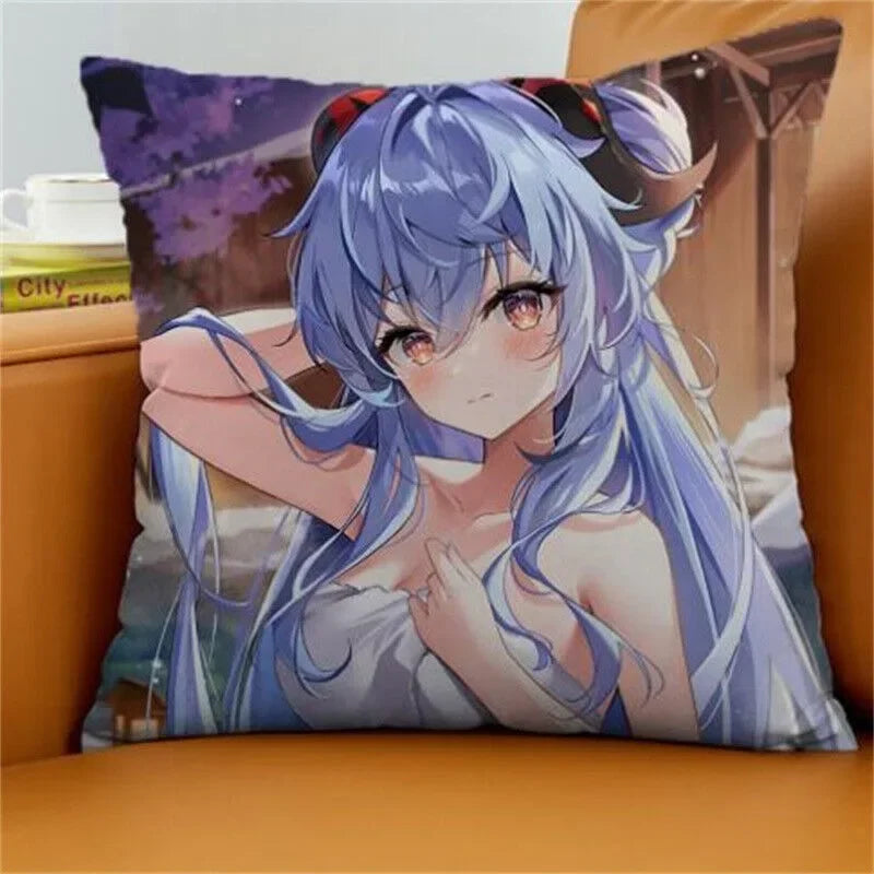 Axyaa Gan Rain Anime Cushion Cover for Stylish Home Decor