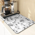 Axyaa Floral Silicone Coasters Set: Non-Slip Kitchen Mats, Flowers Pattern Diatomaceous Earth Placemat