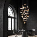 Axyaa Gold Glass Square LED Pendant Lightoom Lighting