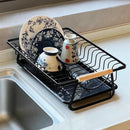 Axyaa Iron Dish Drying Rack with Drainboard for Kitchen Counter