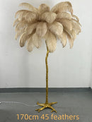 Axyaa Nordic Feather Floor Lights: Modern Luxury Table Lamps for Live Broadcast Atmosphere