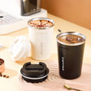 Axyaa Insulated Coffee Flask - Double-Wall Stainless Steel Travel Mug