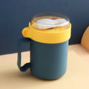 Axyaa Portable Breakfast Cup with Lid and Spoon
