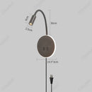 Axyaa Adjustable Angle Wall Light with USB Charging Port - Bedroom & Corridor Decor