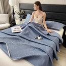 Axyaa Embroidered Summer Quilt: Lightweight Cooling Bedspread Duvet for Comfort and Style