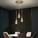Axyaa Crystal Pendant Chandelier: Nordic Luxury Dimmable LED Fixture for Home Decoration