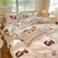 Axyaa Soft Double-Layer Cotton Quilt Cover Set with Pillowcase
