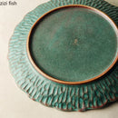 Axyaa Ceramic Dinner Plate Set - Retro Relief Steak Pasta Fish Molecular Cuisine Specialty