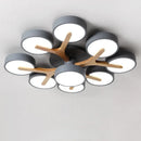 Axyaa Nordic Wood Ceiling Chandelier LED Lighting for Modern Home Decor