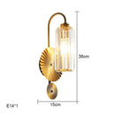 Luxury Gold Crystal LED Wall Light by Axyaa for Living Room & Bedroom Decor