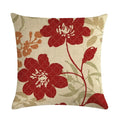 Axyaa Retro Plant Flower Linen Pillowcase 45*45cm