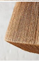 Axyaa Rattan Boho Retro Chandelier: Country Style Pendant Lamps for Home Decor