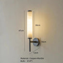 Spanish Marble LED Wall Lamp by Axyaa in Black Gold Copper Finish, Elegant Sconce for Various Rooms