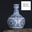 Blue & White Porcelain Vase | Axyaa Classical Table Ornaments | Jingdezhen Home Decor