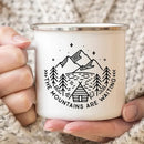 Axyaa Mountain Enamel Mug: Creative Camping Coffee Tea Cup for Hiking Gift