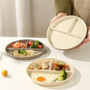 Axyaa Divided Diet Plate - Microwave&Dishwasher Safe Round Salad Tableware - Reusable & Control