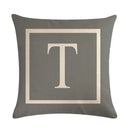 Axyaa Gray Alphabet Decorative Pillow Cover 45x45cm