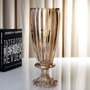 Axyaa Elegant Glass Vase with Lily Flower Arrangement for Modern Luxury Living Room