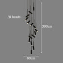 Axyaa Modern Stair Chandelier Pendant Light for Indoor Living Room Lighting