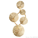 Axyaa Nordic Copper Lotus Leaf Wall Lamp Gold Sconce with G9 LED