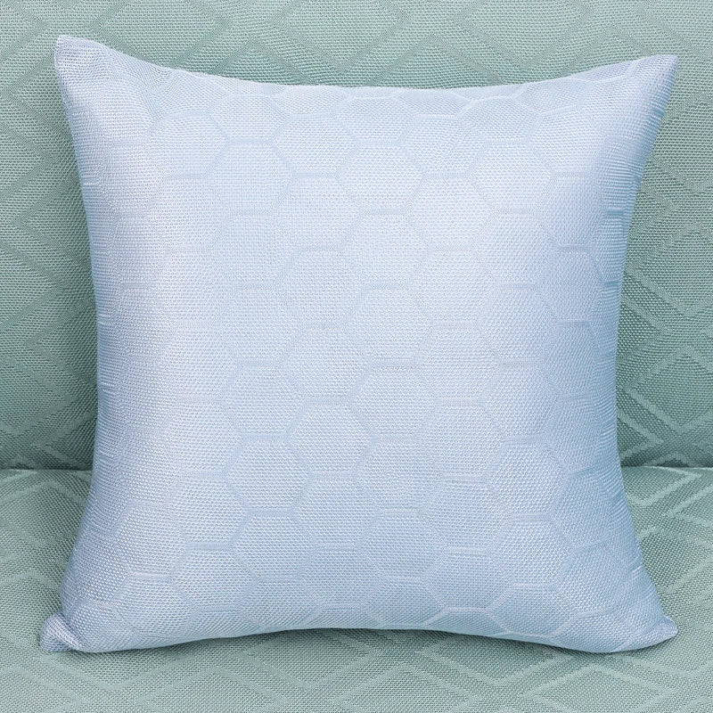 Axyaa Ice Silk Geometric Pillow Covers for Modern Home Decor
