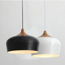 Axyaa Nordic Wood Pendant Lights LED E27 Ceiling Chandelier