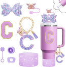 Axyaa Cup Set: Straw Topper, Boot, Stoppers, Handle Charms, Sticker for 30oz 40oz Tumbler