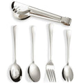 Axyaa Stainless Steel Kitchenware Set: Tongs, Fork, Cake Shovel, & More