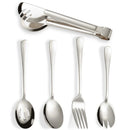 Axyaa Stainless Steel Kitchenware Set: Tongs, Fork, Cake Shovel, & More