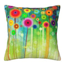 Axyaa Colorful Flower Abstract Pattern Throw Pillow Cover for Sofa, Bedroom, Car