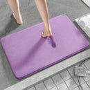 Axyaa Cozy Coral Fleece Bath Mat - Gray