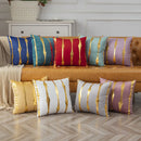 Axyaa Velvet Gold Geometric Pillowcase - 45X45 Decor Sofa Throw Pillow Cover