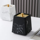 Axya Golden Lid Marbling Resin Storage Box for Bathroom Accessories