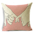 Axyaa Pink Heart Pattern Cushion Cover - 40cm/45cm & 50cm Sizes